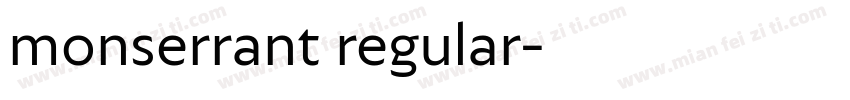 monserrant regular字体转换